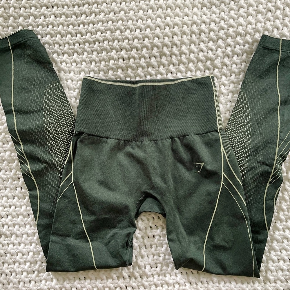 Gymshark Apex seamless high rise leggings obsidian green